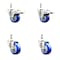 Service Caster 3 Inch 316SS Blue Polyurethane 1/2 Inch Threaded Stem Caster Lock Brake SCC, 2PK SS316TSTTL20S314-PPUBBLUE-121315-2S2 - alternate 1